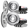 6604-42000 Brake Rotors w/5000 Euro Ceramic Brake Pads, Fits Select Mopar, Position: Front and Rear - image 1
