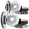 6604-56000 Brake Rotors w/5000 Euro Ceramic Brake Pads, 1995-2000 Ford/Lincoln/Mercury/Mazda, Position: Front and Rear - image 1