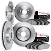 6604-74001 Brake Rotors w/5000 Euro Ceramic Brake Pads, 2015-2021 Multiple Makes/Models, Position: Front and Rear - image 1