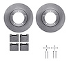 6612-02009 Brake Rotors w/5000 Euro Ceramic Brake Pads Kit with Hardware, 1976-1976 Porsche, Position: Front - image 1