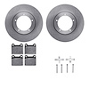 6612-02010 Brake Rotors w/5000 Euro Ceramic Brake Pads Kit with Hardware, 1965-1973 Porsche, Position: Front - image 1
