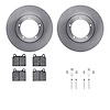 6612-02011 Brake Rotors w/5000 Euro Ceramic Brake Pads Kit with Hardware, 1976-1976 Porsche, Position: Front - image 1
