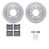 6612-02022 Brake Rotors w/5000 Euro Ceramic Brake Pads Kit with Hardware, 1969-1983 Porsche, Position: Rear - image 1