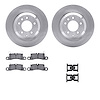 6612-02049 Brake Rotors w/5000 Euro Ceramic Brake Pads Kit with Hardware, 2011-2018 Porsche, Position: Rear - image 1