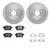 6612-07011 Brake Rotors w/5000 Euro Ceramic Brake Pads Kit with Hardware, 2014-2019 Mopar, Position: Rear - image 1