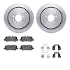 6612-11031 Brake Rotors w/5000 Euro Ceramic Brake Pads Kit with Hardware, 2010-2013 Land Rover, Position: Rear - image 1