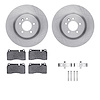 6612-11038 Brake Rotors w/5000 Euro Ceramic Brake Pads Kit with Hardware, 2006-2009 Land Rover, Position: Front - image 1