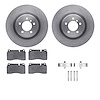 6612-11054 Brake Rotors w/5000 Euro Ceramic Brake Pads Kit with Hardware, 2006-2009 Land Rover, Position: Front - image 1