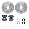 6612-11071 Brake Rotors w/5000 Euro Ceramic Brake Pads Kit with Hardware, 2010-2012 Land Rover, Position: Rear - image 1