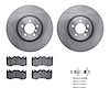 6612-11075 Brake Rotors w/5000 Euro Ceramic Brake Pads Kit with Hardware, 2010-2012 Land Rover, Position: Front - image 1