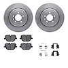 6612-11079 Brake Rotors w/5000 Euro Ceramic Brake Pads Kit with Hardware, 2010-2013 Land Rover, Position: Rear - image 1