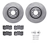 6612-11083 Brake Rotors w/5000 Euro Ceramic Brake Pads Kit with Hardware, 2010-2017 Land Rover, Position: Front - image 1