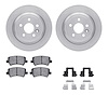 6612-11095 Brake Rotors w/5000 Euro Ceramic Brake Pads Kit with Hardware, 2013-2015 Land Rover, Position: Rear - image 1