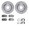 6612-11119 Brake Rotors w/5000 Euro Ceramic Brake Pads Kit with Hardware, 2018-2020 Land Rover, Position: Rear - image 1