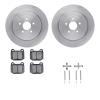 6612-13015 Brake Rotors w/5000 Euro Ceramic Brake Pads Kit with Hardware, 2003-2004 Subaru, Position: Rear - image 1