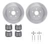 6612-13023 Brake Rotors w/5000 Euro Ceramic Brake Pads Kit with Hardware, 2005-2007 Subaru, Position: Rear - image 1