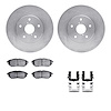 6612-13035 Brake Rotors w/5000 Euro Ceramic Brake Pads Kit with Hardware, 2015-2015 Subaru, Position: Front - image 1