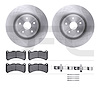 6612-13058 Brake Rotors w/5000 Euro Ceramic Brake Pads Kit with Hardware, 2018-2021 Subaru, Position: Front - image 1