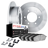 6612-16007 Brake Rotors w/5000 Euro Ceramic Brake Pads Kit with Hardware, 1975-1977 Alfa Romeo, Position: Rear - image 1