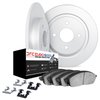 6612-16015 Brake Rotors w/5000 Euro Ceramic Brake Pads Kit with Hardware, 1969-1974 Alfa Romeo, Position: Front - image 2