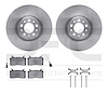 6612-16023 Brake Rotors w/5000 Euro Ceramic Brake Pads Kit with Hardware, 2017-2021 Alfa Romeo, Position: Front - image 1
