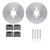 6612-20003 Brake Rotors w/5000 Euro Ceramic Brake Pads Kit with Hardware, 1968-1970 Jaguar, Position: Rear - image 1