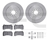 6612-20039 Brake Rotors w/5000 Euro Ceramic Brake Pads Kit with Hardware, 2003-2005 Jaguar, Position: Front - image 1