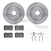 6612-20043 Brake Rotors w/5000 Euro Ceramic Brake Pads Kit with Hardware, 2003-2005 Jaguar, Position: Rear - image 1