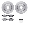 6612-20047 Brake Rotors w/5000 Euro Ceramic Brake Pads Kit with Hardware, 2006-2015 Jaguar, Position: Rear - image 1