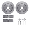 6612-26003 Brake Rotors w/5000 Euro Ceramic Brake Pads Kit with Hardware, 2012-2020 Tesla, Position: Rear - image 1