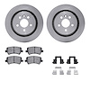 6612-27175 Brake Rotors w/5000 Euro Ceramic Brake Pads Kit with Hardware, 2008-2008 Volvo, Position: Rear - image 1