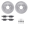 6612-31039 Brake Rotors w/5000 Euro Ceramic Brake Pads Kit with Hardware, 1982-1989 BMW, Position: Front - image 1