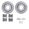 6612-31071 Brake Rotors w/5000 Euro Ceramic Brake Pads Kit with Hardware, 1987-1988 BMW, Position: Front - image 1