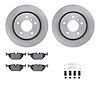 6612-31177 Brake Rotors w/5000 Euro Ceramic Brake Pads Kit with Hardware, 1999-2006 BMW, Position: Rear - image 1