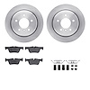 6612-31289 Brake Rotors w/5000 Euro Ceramic Brake Pads Kit with Hardware, 2013-2013 BMW, Position: Rear - image 1