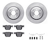6612-31329 Brake Rotors w/5000 Euro Ceramic Brake Pads Kit with Hardware, 2009-2017 BMW, Position: Rear - image 1