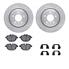 6612-31376 Brake Rotors w/5000 Euro Ceramic Brake Pads Kit with Hardware, 2011-2016 BMW, Position: Rear - image 1