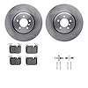 6612-31396 Brake Rotors w/5000 Euro Ceramic Brake Pads Kit with Hardware, 2013-2020 BMW, Position: Front - image 1
