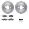 6612-32000 Brake Rotors w/5000 Euro Ceramic Brake Pads Kit with Hardware, 2002-2008 Mini, Position: Rear - image 4