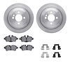 6612-32029 Brake Rotors w/5000 Euro Ceramic Brake Pads Kit with Hardware, 2009-2014 Mini, Position: Rear - image 1