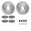 6612-40012 Brake Rotors w/5000 Euro Ceramic Brake Pads Kit with Hardware, 2012-2016 Mopar, Position: Rear - image 1