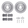 6612-42007 Brake Rotors w/5000 Euro Ceramic Brake Pads Kit with Hardware, 2006-2010 Mopar, Position: Rear - image 1