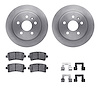 6612-45015 Brake Rotors w/5000 Euro Ceramic Brake Pads Kit with Hardware, 2011-2016 GM, Position: Rear - image 1