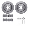 6612-46021 Brake Rotors w/5000 Euro Ceramic Brake Pads Kit with Hardware, 2004-2011 GM, Position: Rear - image 1