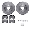 6612-46073 Brake Rotors w/5000 Euro Ceramic Brake Pads Kit with Hardware, 2013-2019 GM, Position: Front - image 1