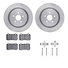 6612-47031 Brake Rotors w/5000 Euro Ceramic Brake Pads Kit with Hardware, Fits Select GM, Position: Rear - image 1