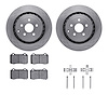 6612-47042 Brake Rotors w/5000 Euro Ceramic Brake Pads Kit with Hardware, 2015-2017 GM, Position: Rear - image 1