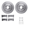 6612-47058 Brake Rotors w/5000 Euro Ceramic Brake Pads Kit with Hardware, 2015-2020 GM, Position: Front - image 1