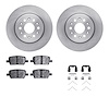 6612-48003 Brake Rotors w/5000 Euro Ceramic Brake Pads Kit with Hardware, 2017-2020 GM, Position: Rear - image 1