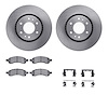 6612-48019 Brake Rotors w/5000 Euro Ceramic Brake Pads Kit with Hardware, 2006-2009 GM, Position: Front - image 1